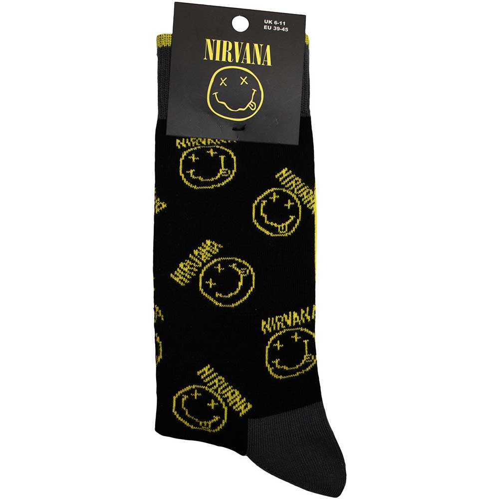 Nirvana Smiley & Logo Socks (7-11)