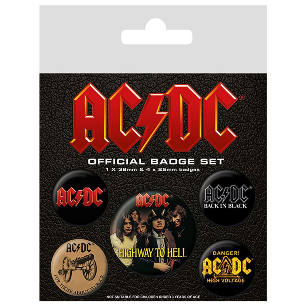 AC/DC Official Badge Set