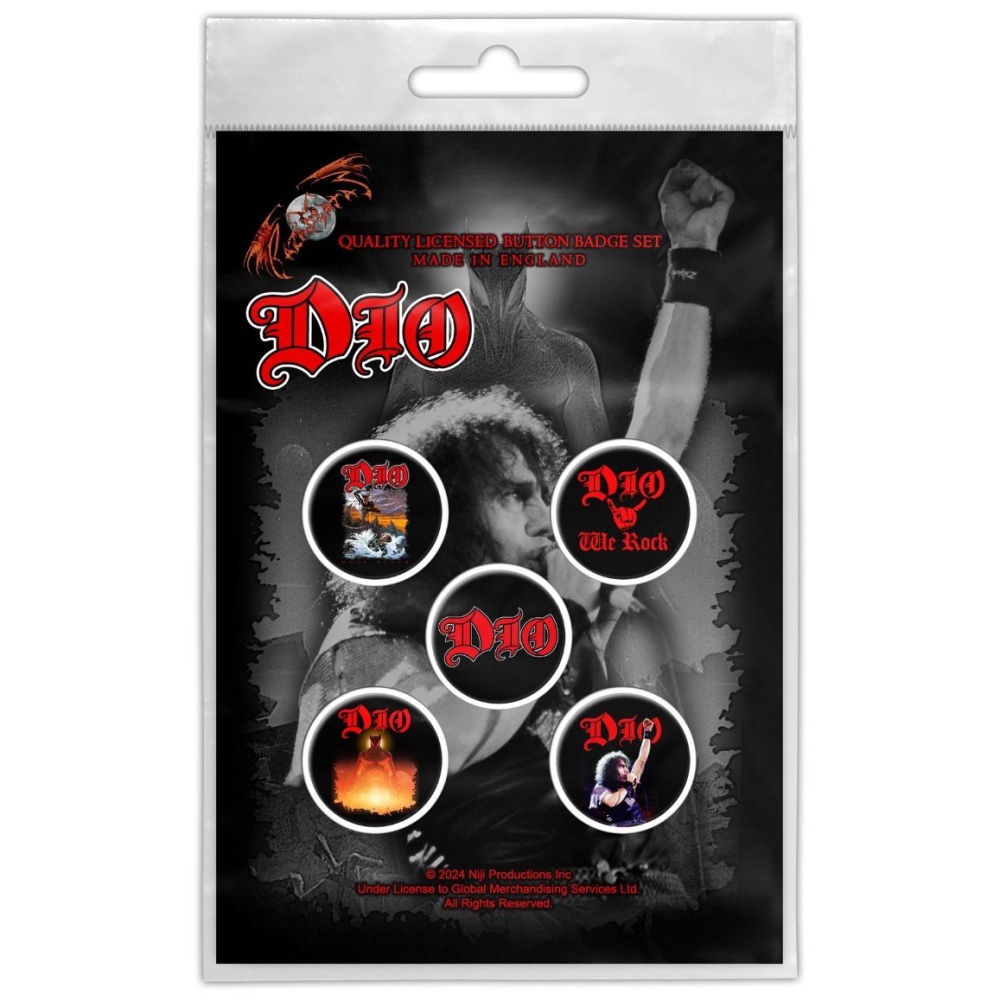 Dio We Rock Button Badge Set
