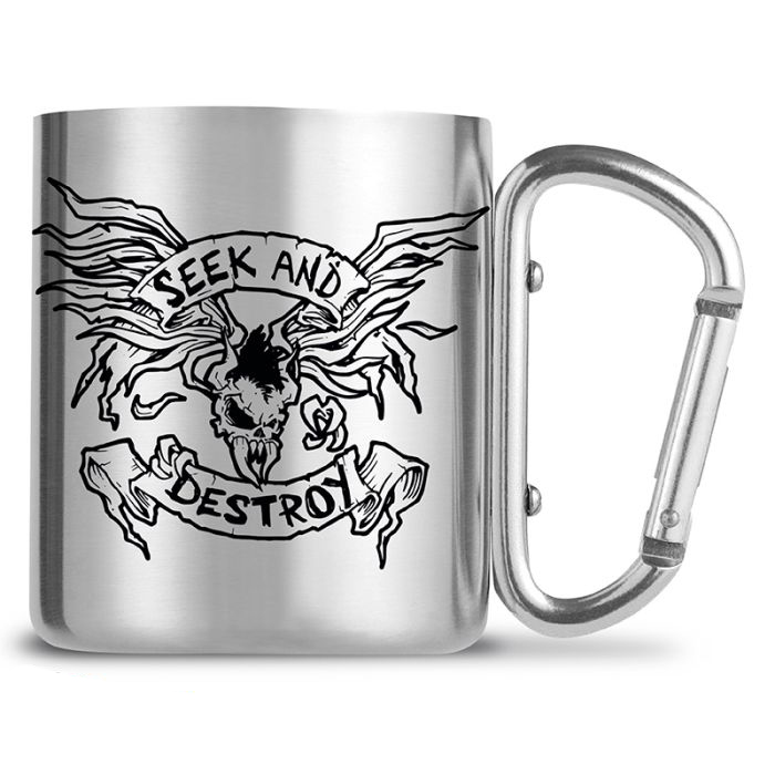 Metallica Seek And Destroy Carabiner Clip Metal Mug