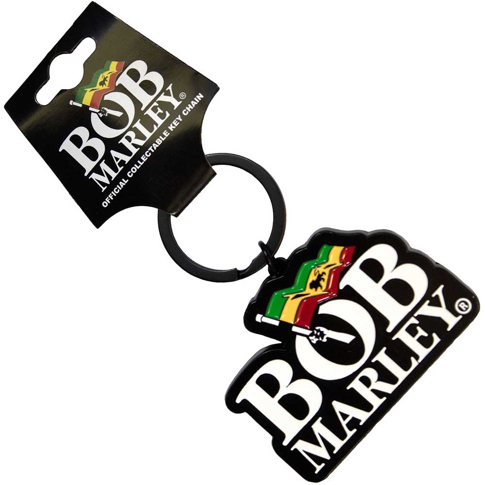 Bob Marley Logo Metal Keyring