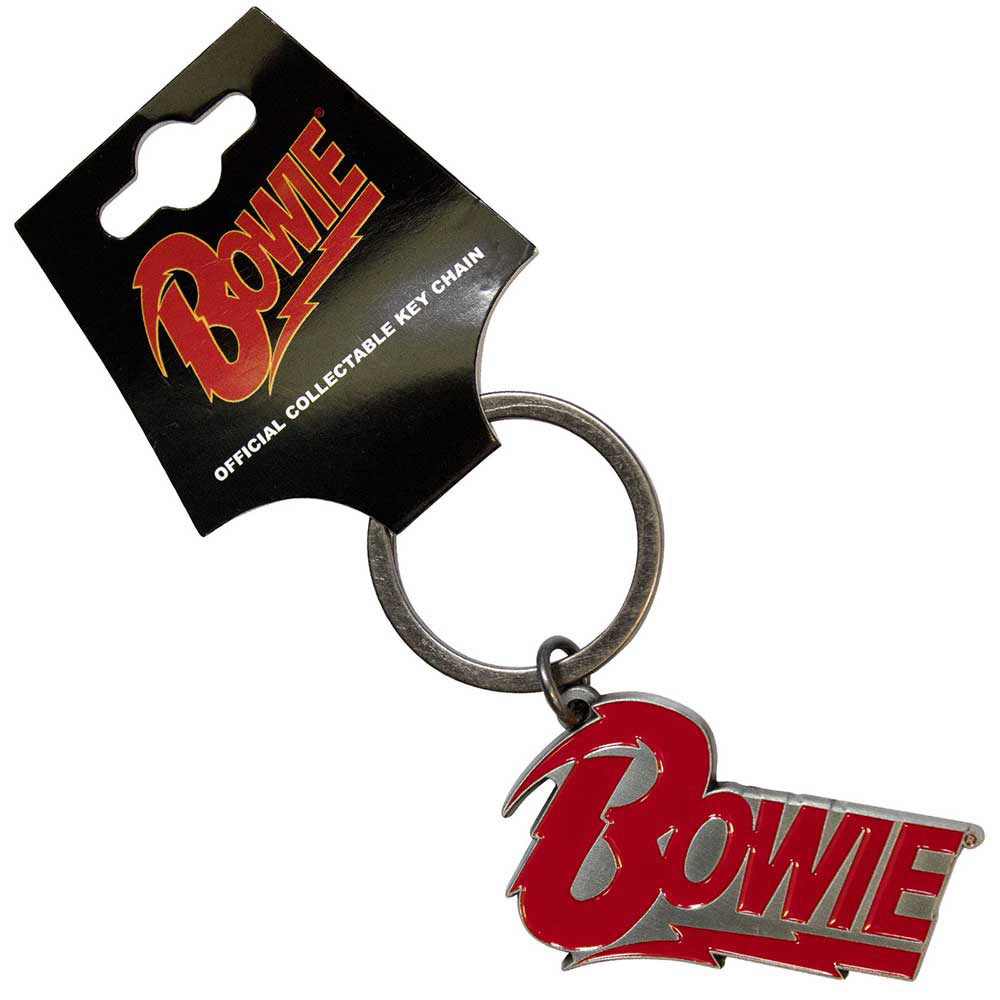 David Bowie Logo Metal Keyring