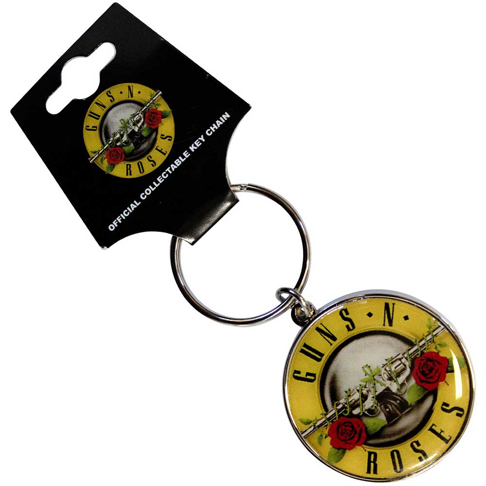 Guns n Roses Bullet Logo Metal Keyring