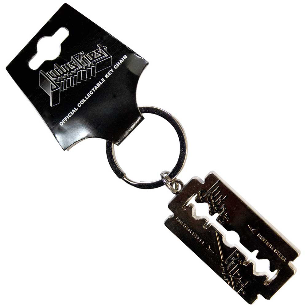 Judas Priest British Steel Razor Metal Keyring