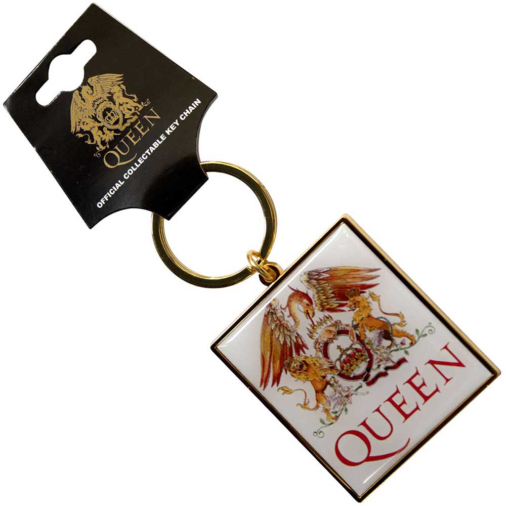 Queen Crest Logo Metal Keyring