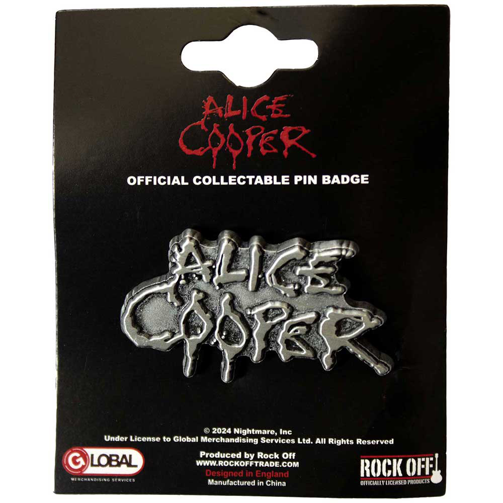Alice Cooper Dripping Logo Pin Badge