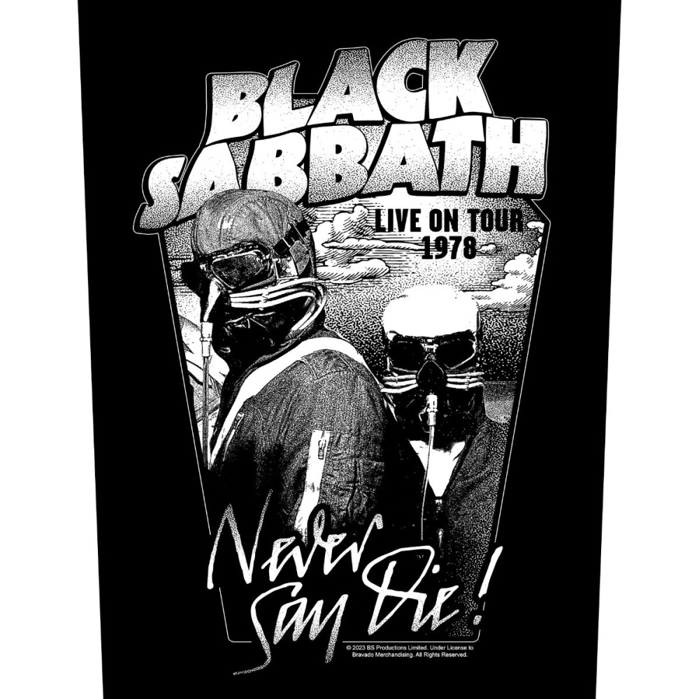 Black Sabbath Never Say Die! Back Patch