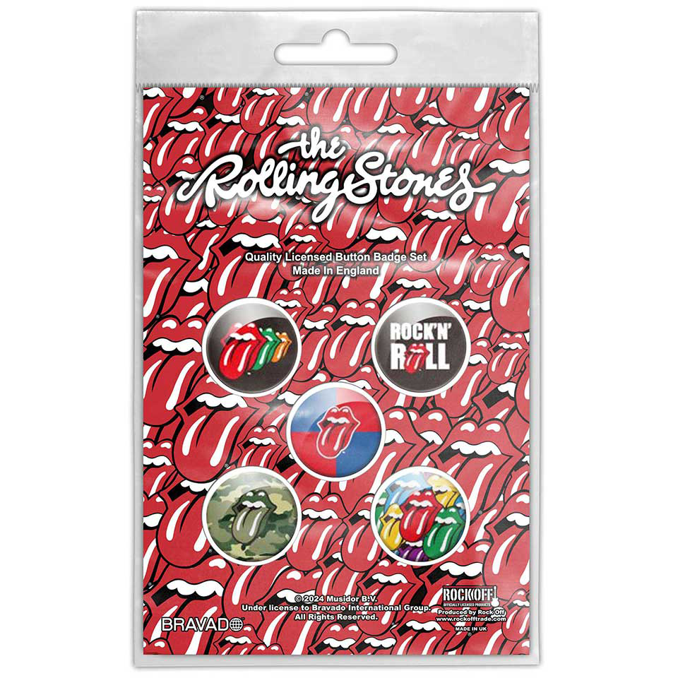 The Rolling Stones Rock 'n Roll Button Badge Set