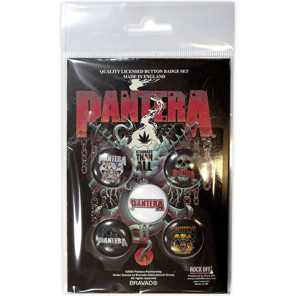 Pantera Snake Button Badge Set