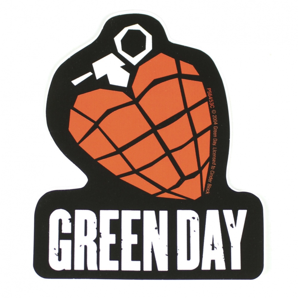 Green Day Grenade Logo Vinyl Sticker