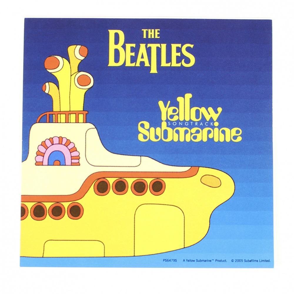 The Beatles Yellow Submarine Vinyl Sticker