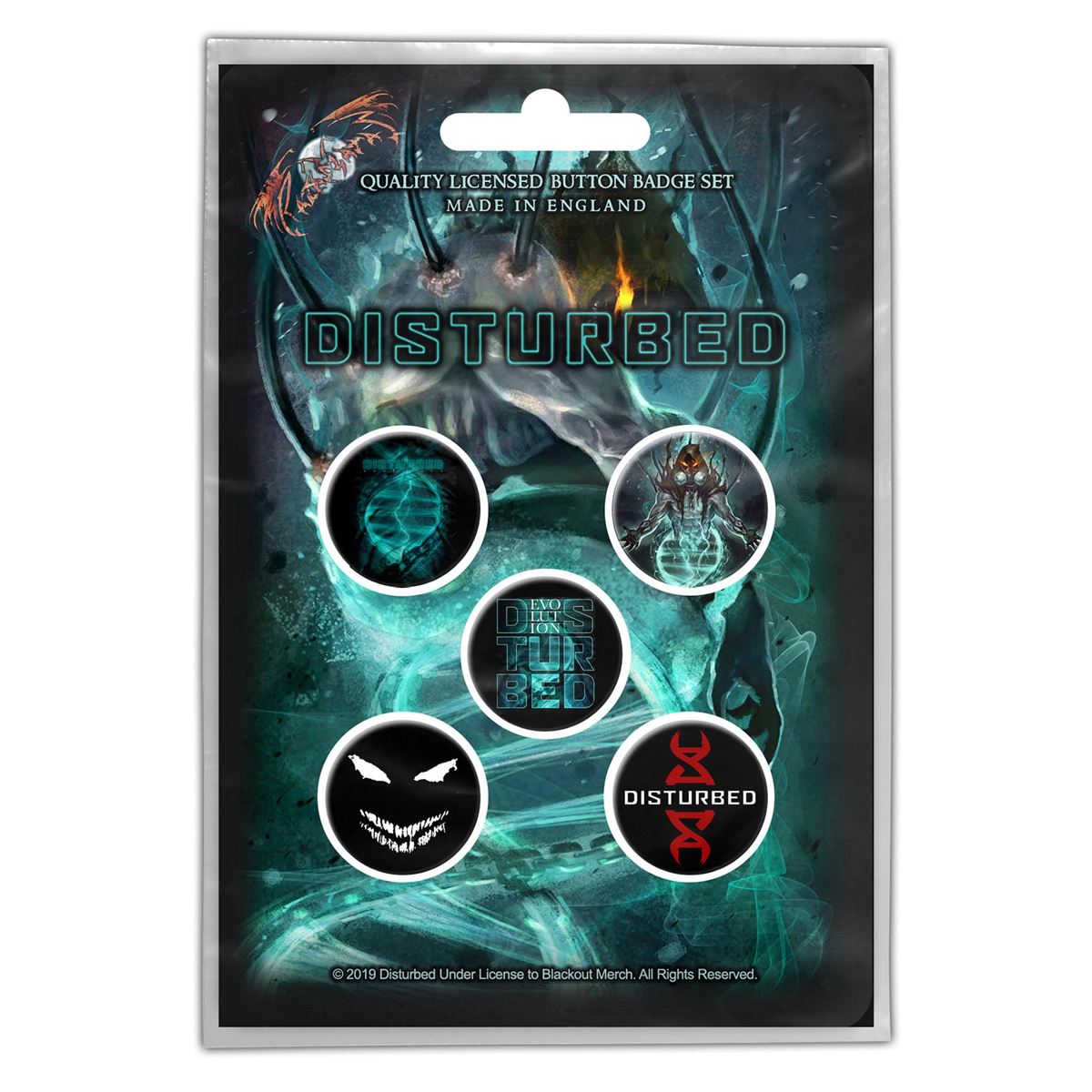 Disturbed Evolution Button Badge Set