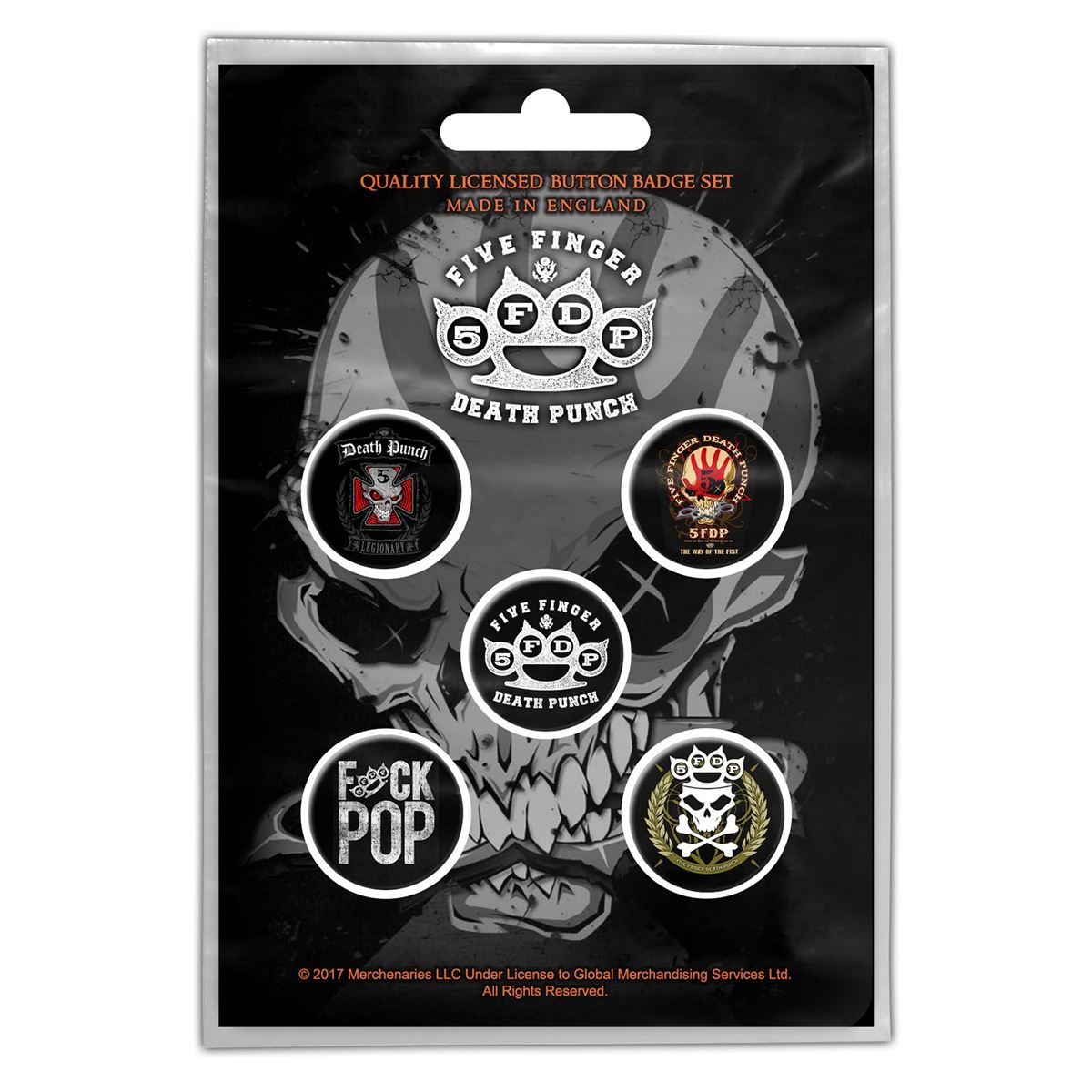 Five Finger Death Punch 5FDP Button Badge Set
