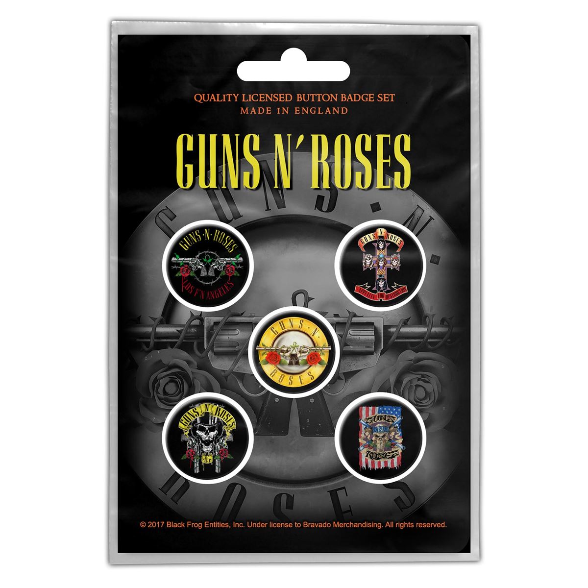 Guns n Roses Bullet Logo Button Badge Set