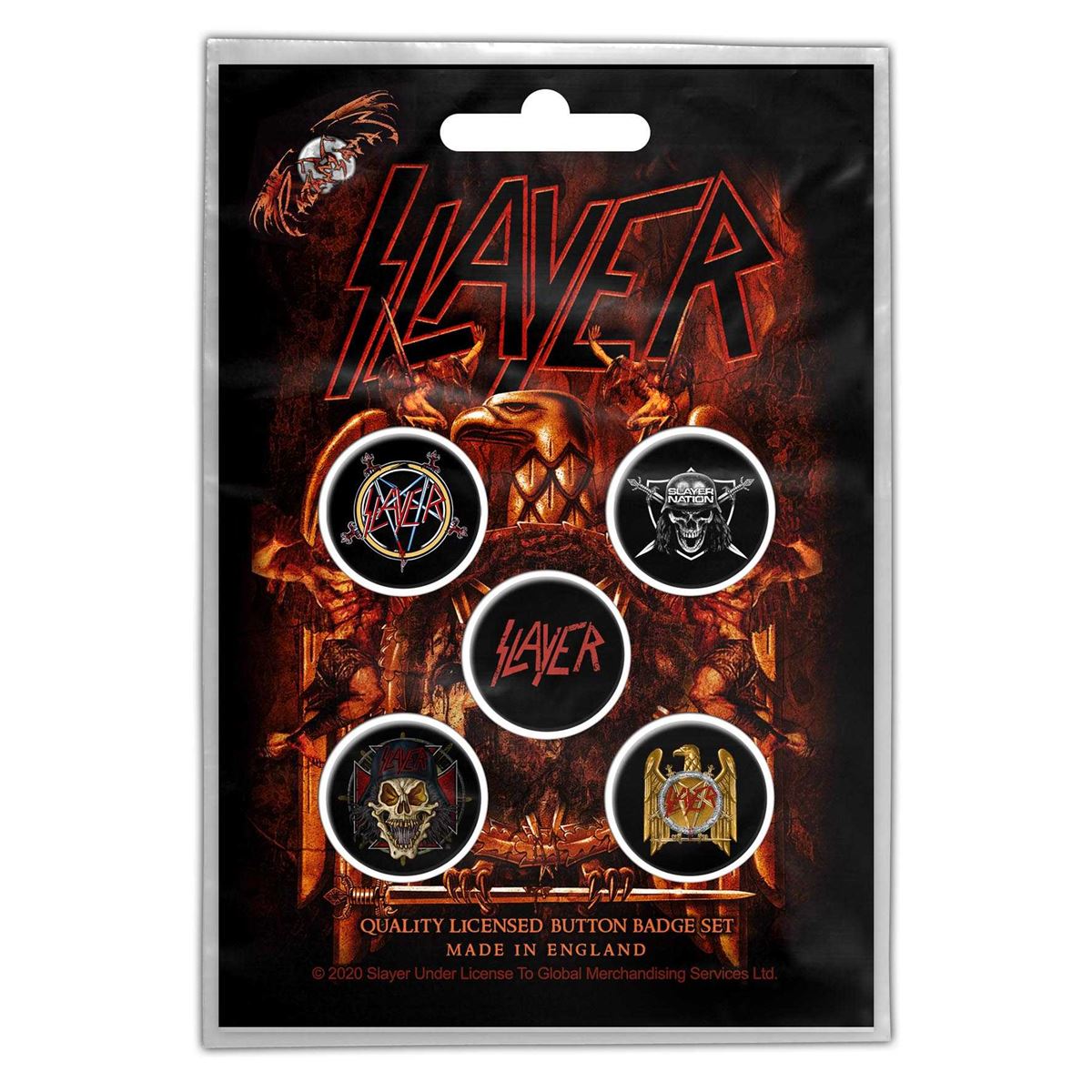 Slayer Eagle Button Badge Set