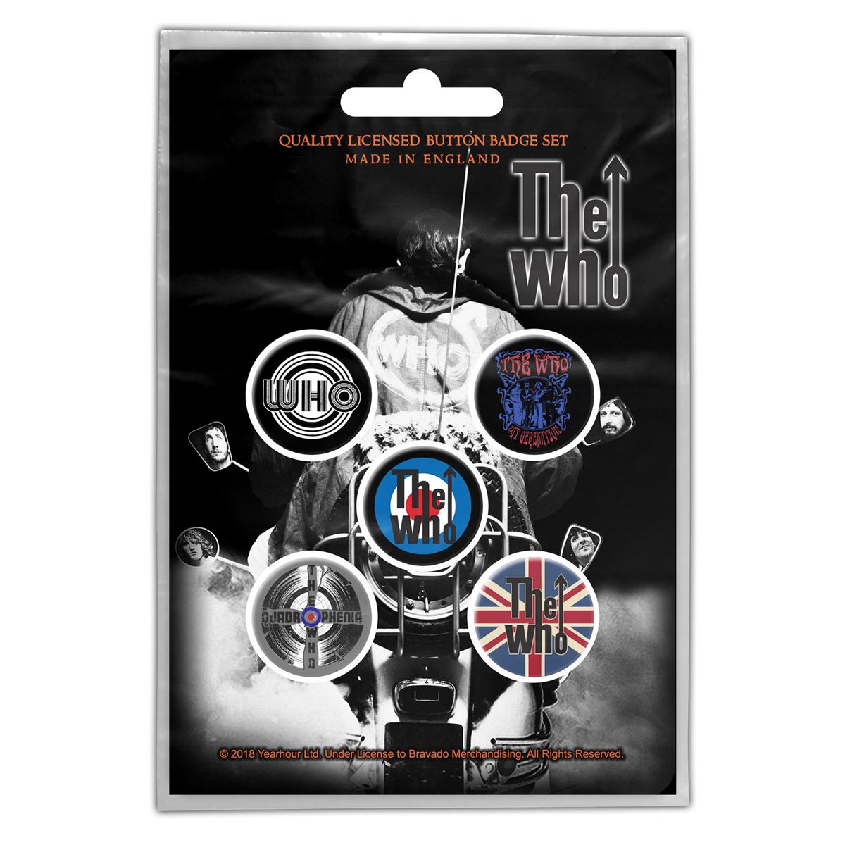 The Who Quadrophenia Button Badge Set