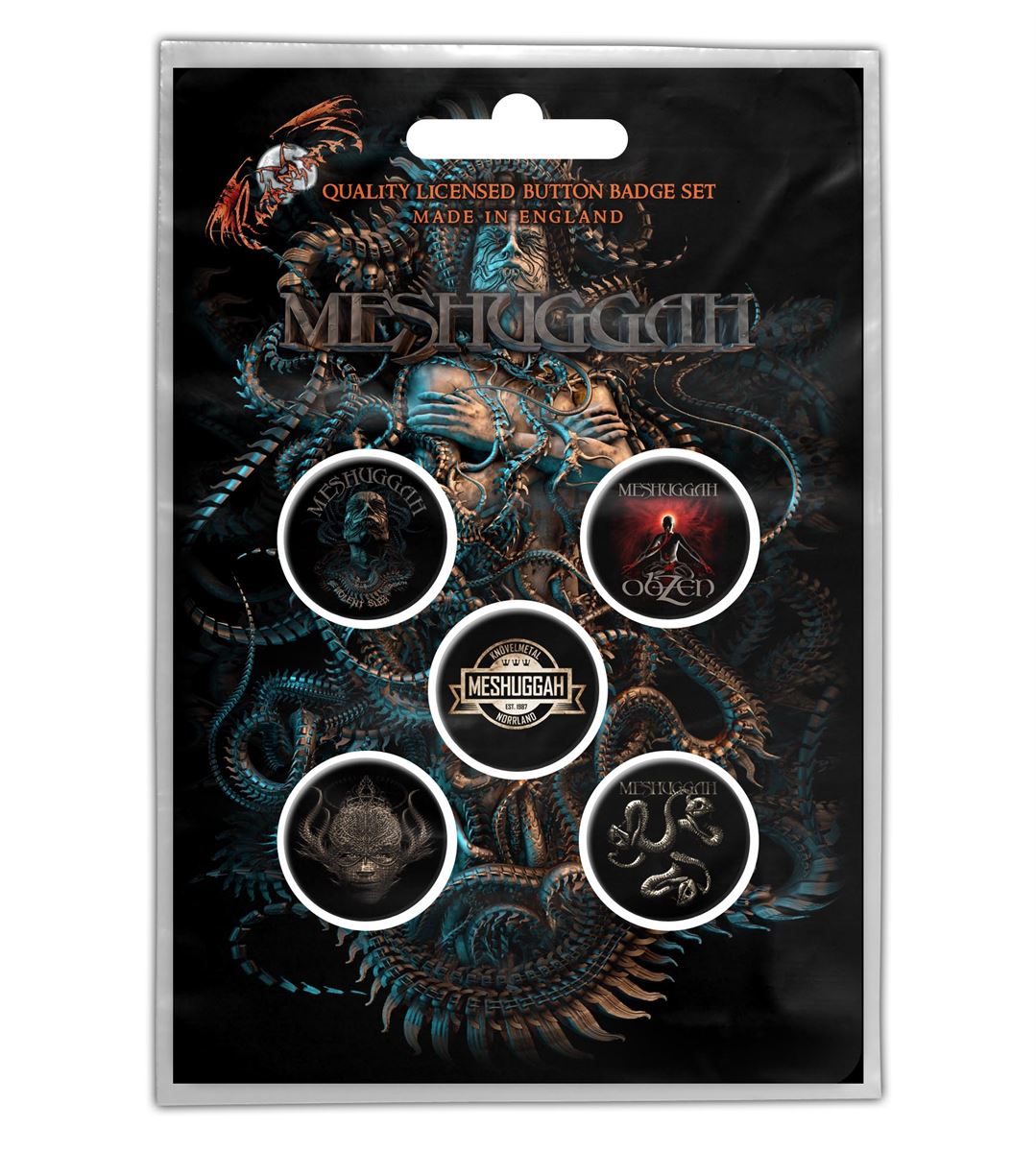 Meshuggah Violent Sleep of Reason Button Badge Set