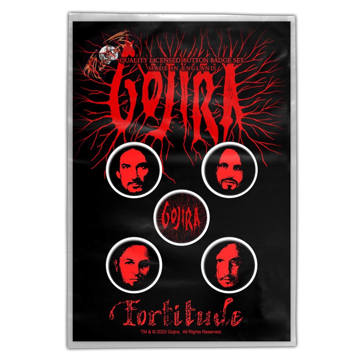 Gojira Fortitude Button Badge Set