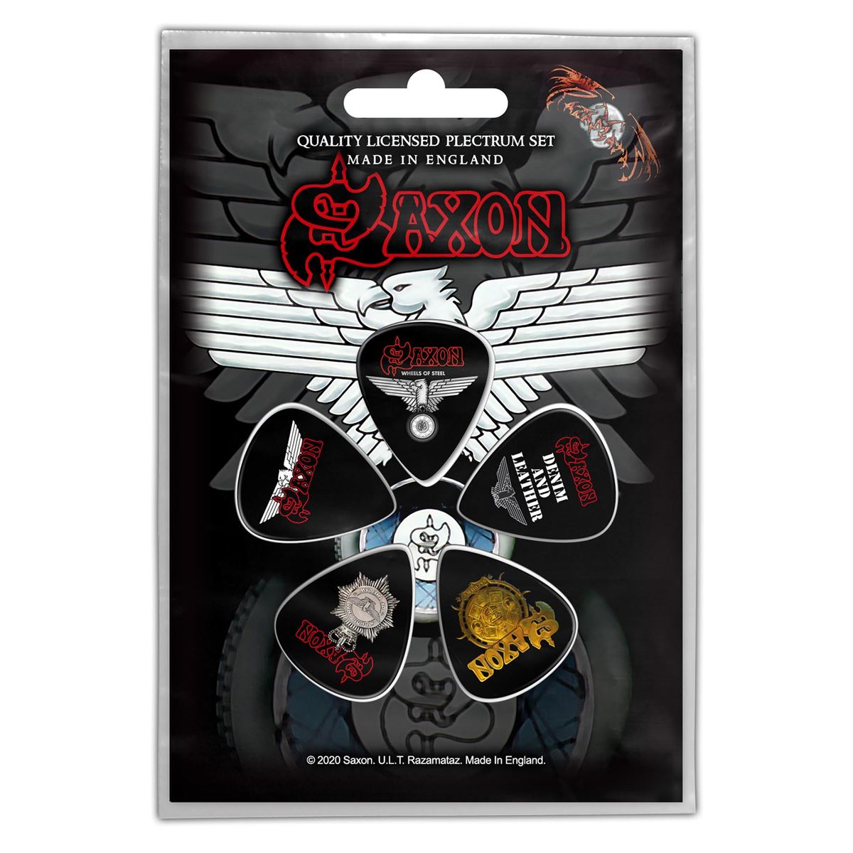 Saxon Wheels of Steel Plectrum Set