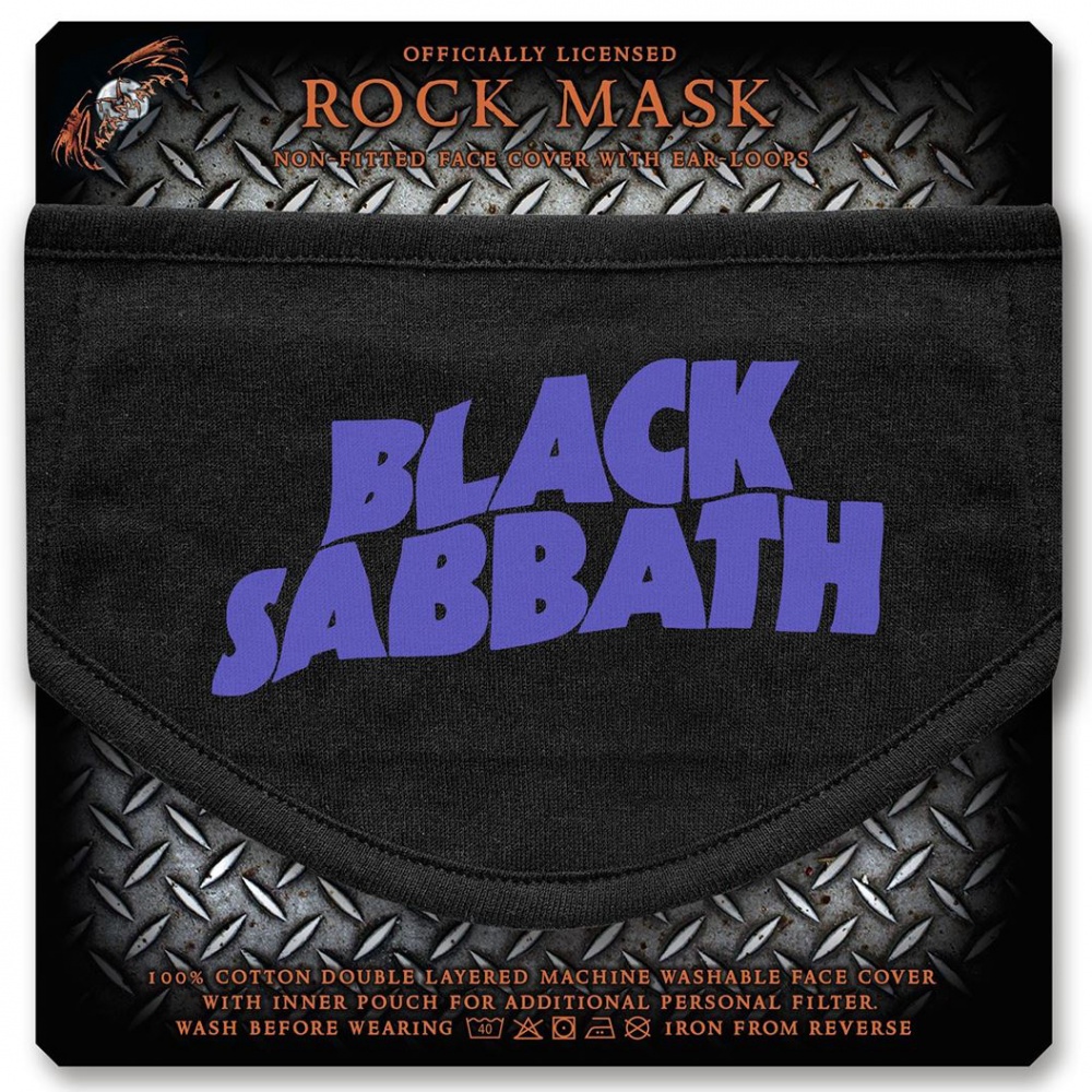 Black Sabbath Logo Face Mask