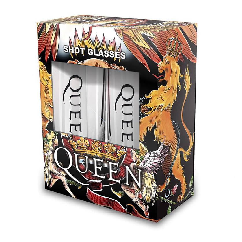 Queen Crest Logo Shot Glasses