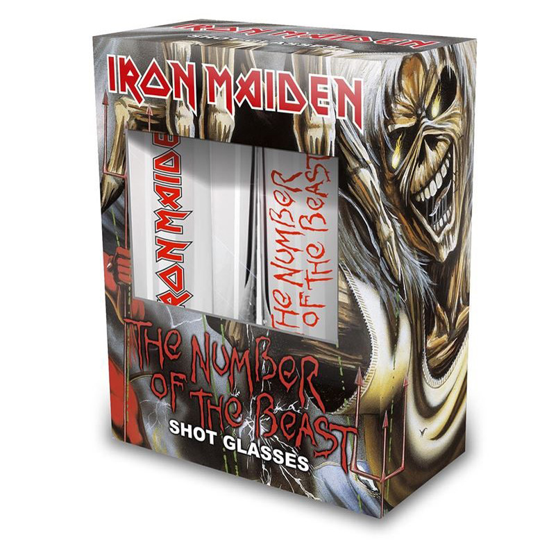 Iron Maiden The Number Of The Beast Shot Glasses