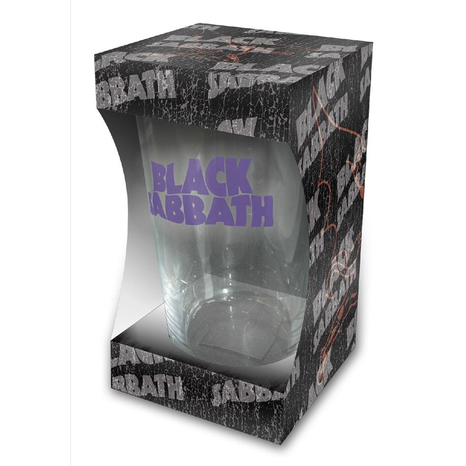 Black Sabbath Purple Logo Beer Glass