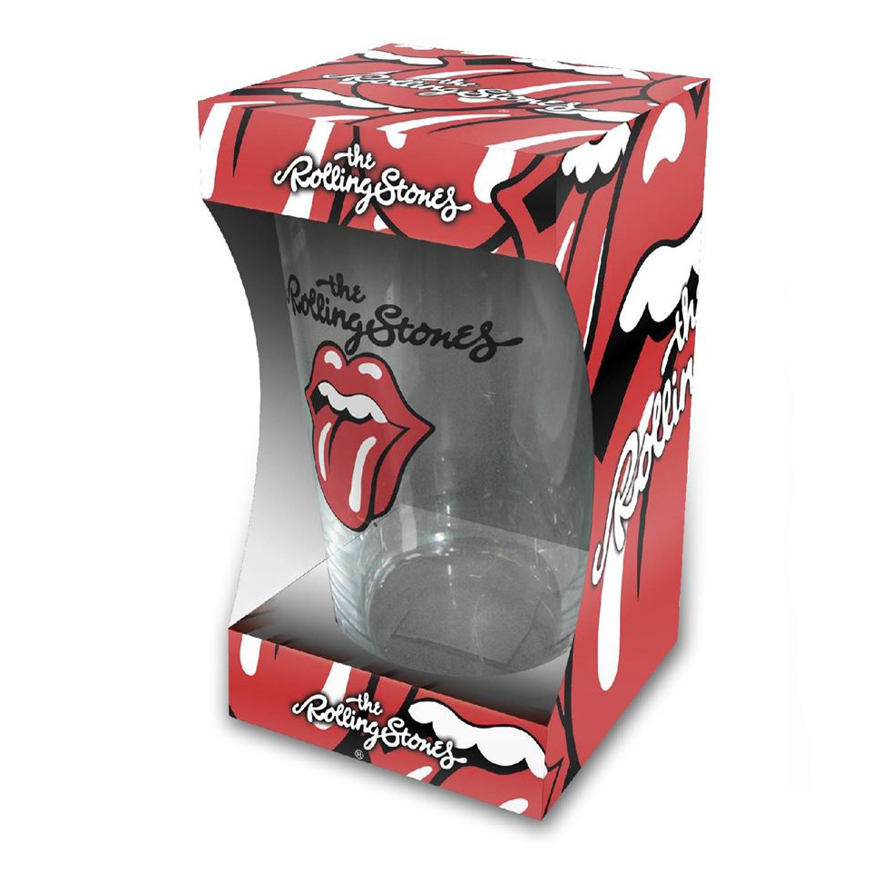 The Rolling Stones Tongue Logo Beer Glass