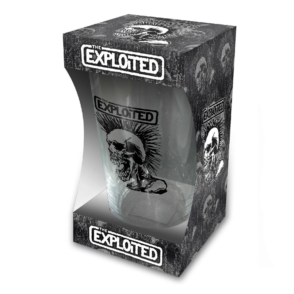 The Exploited Logo Beer Glass