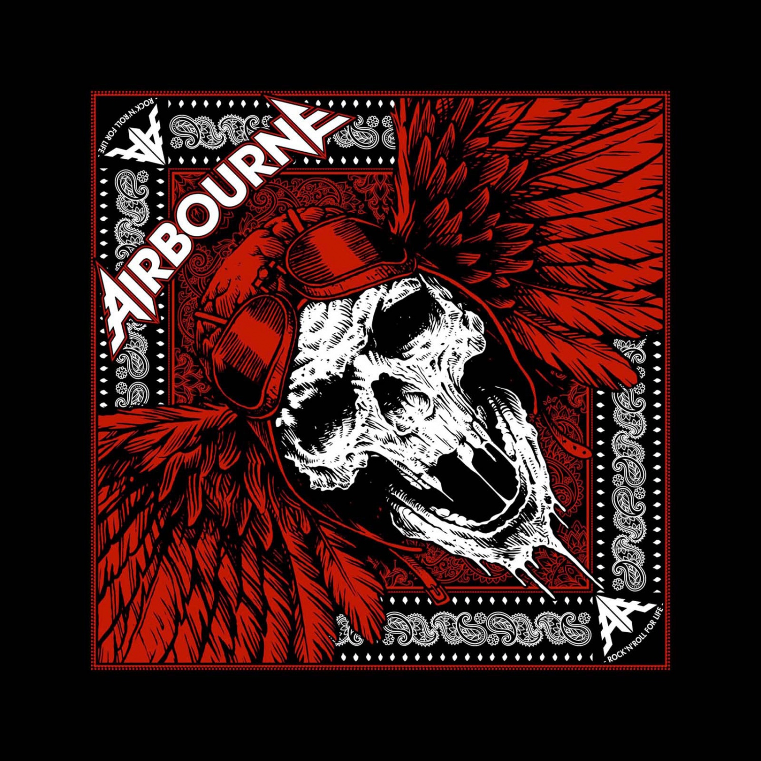 Airbourne Skull Logo Bandana