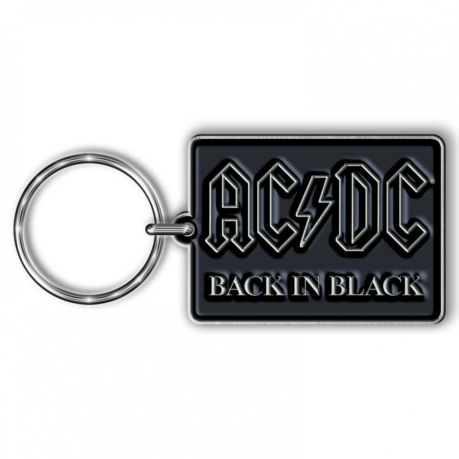 AC/DC Back In Black Metal Keyring