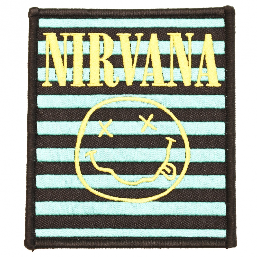 Nirvana Logo & Happy Face Stripes Patch