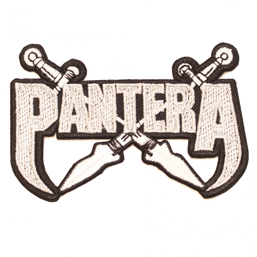 Pantera Silver Swords Logo Patch