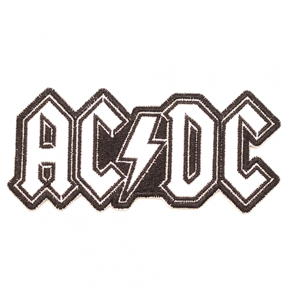 AC/DC Silver Logo Cut Out Patch