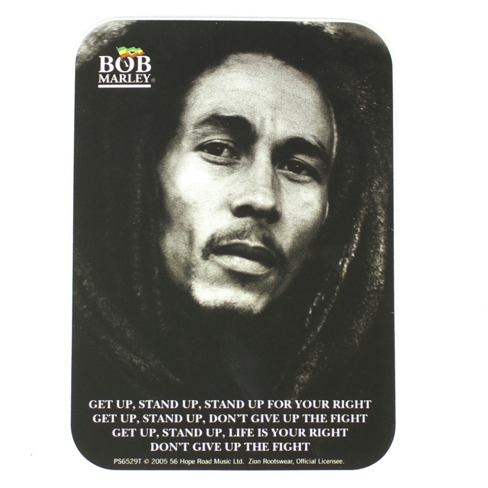 Bob Marley Get Up Stand Up Vinyl Sticker