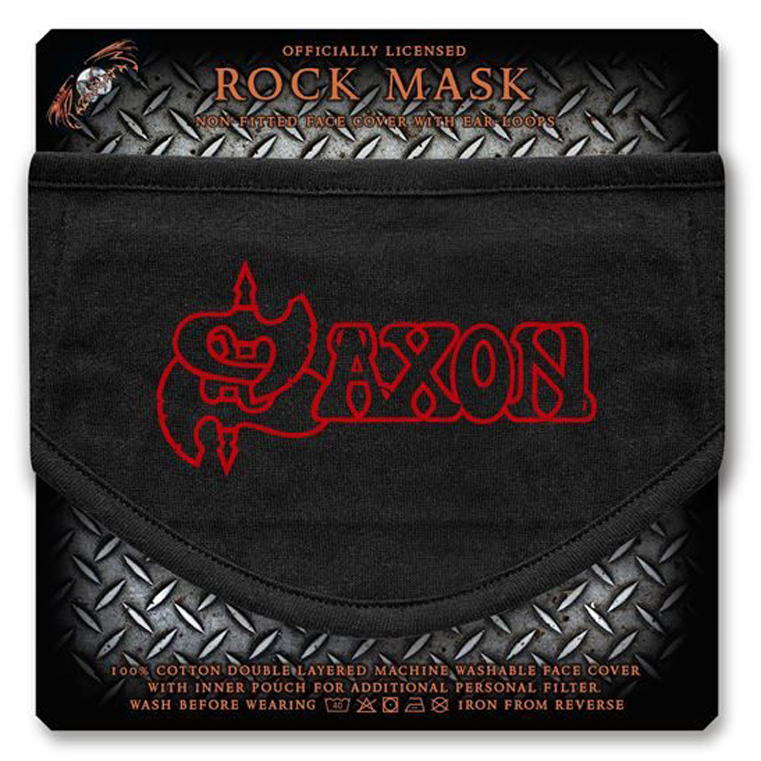 Saxon Logo Face Mask