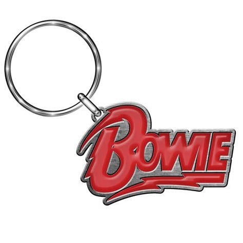 David Bowie Logo Metal Keyring