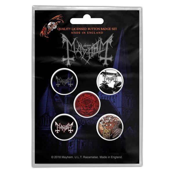 Mayhem De Mysteriis Dom Sathanas Button Badge Set