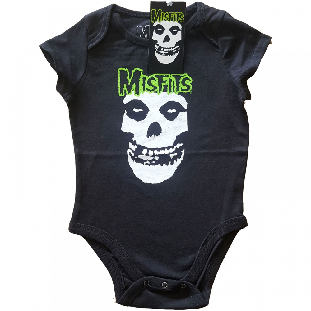 Misfits Skull & Logo Baby Grow