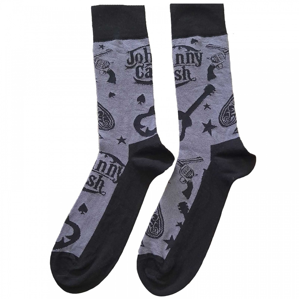 Johnny Cash Guitars & Guns Socks (7-11)