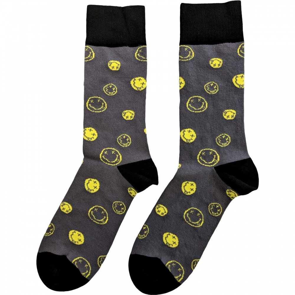 Nirvana Mixed Happy Faces Socks (7-11)