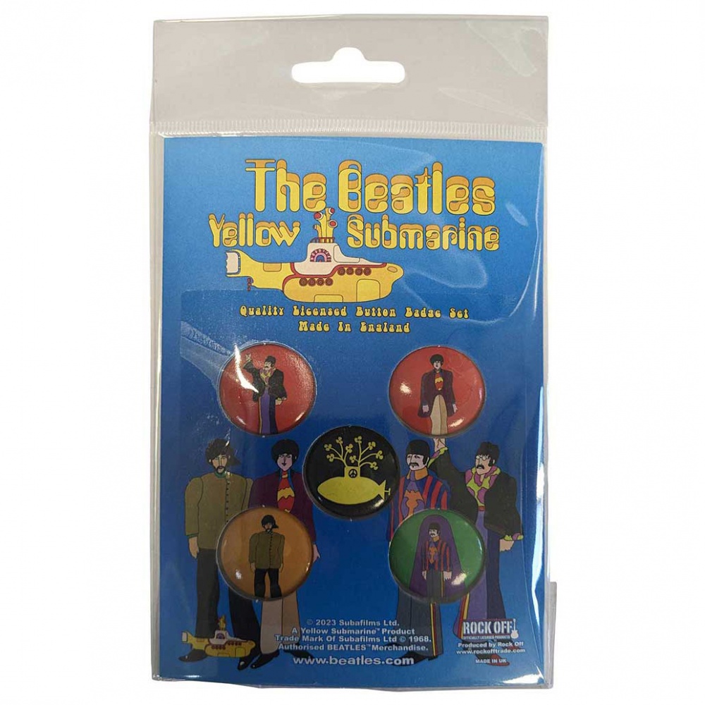 The Beatles Yellow Submarine Button Badge Set