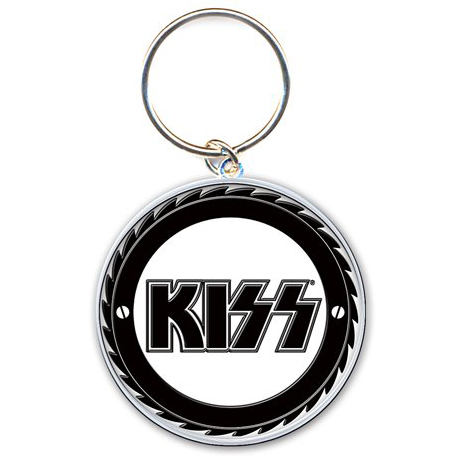 KISS Buzz Saw Logo Metal Keyring