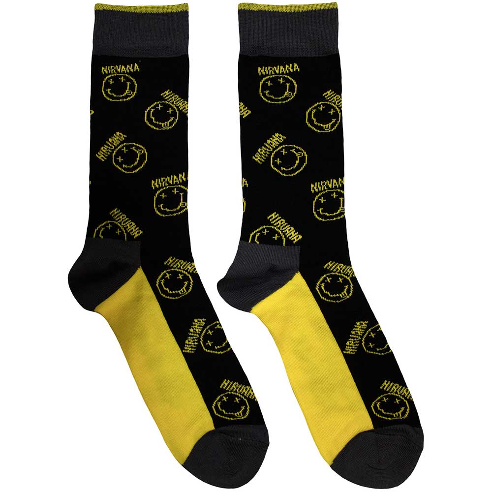 Nirvana Smiley & Logo Socks (7-11)