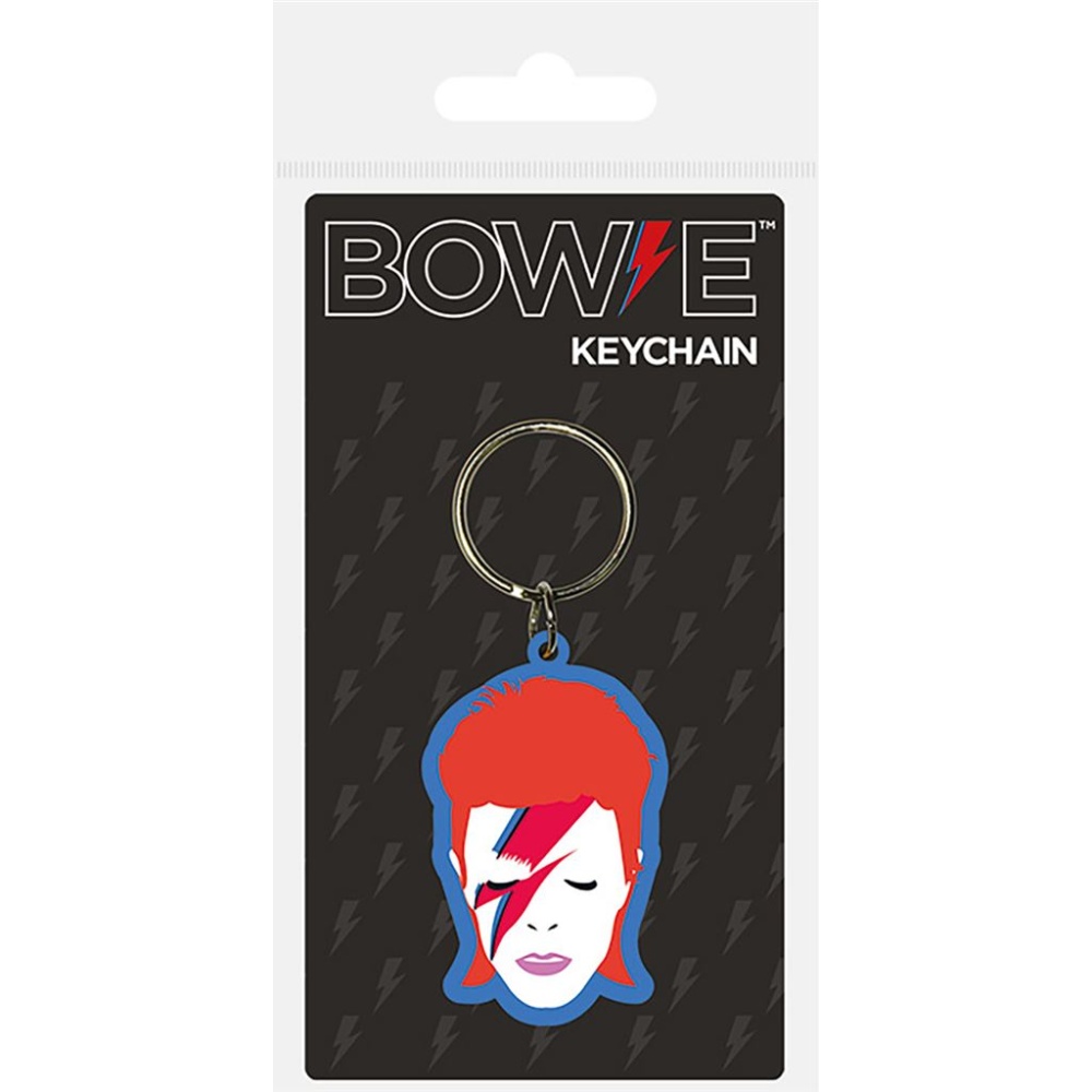 David Bowie Aladdin Sane Rubber Keyring