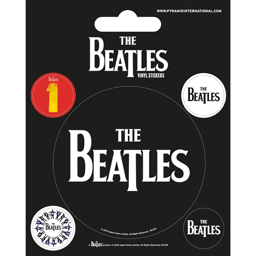 The Beatles (Black) Vinyl Stickers