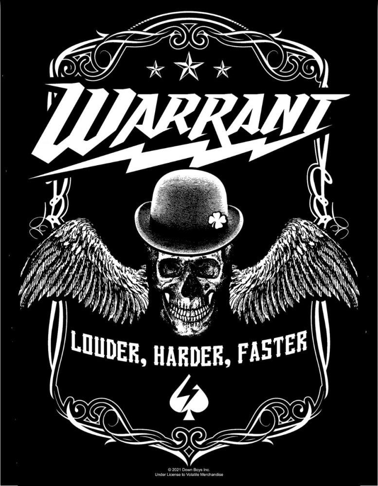 Warrant Louder, Harder, Faster Back Patch