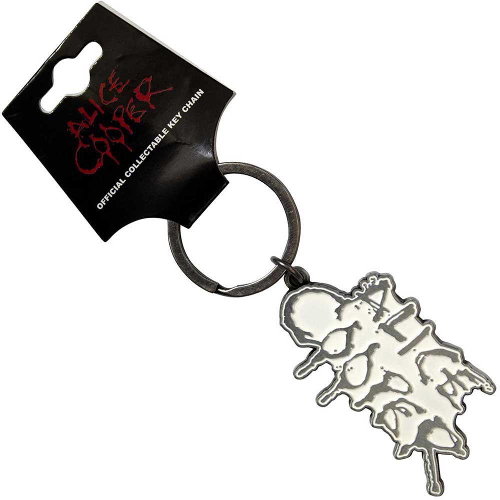 Alice Cooper Dripping Logo Metal Keyring