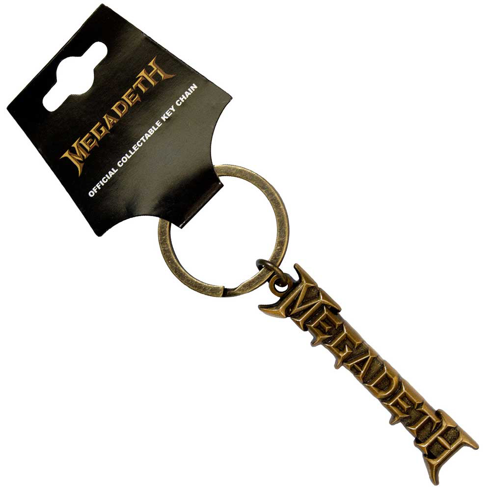 Megadeth Gold Logo Metal Keyring