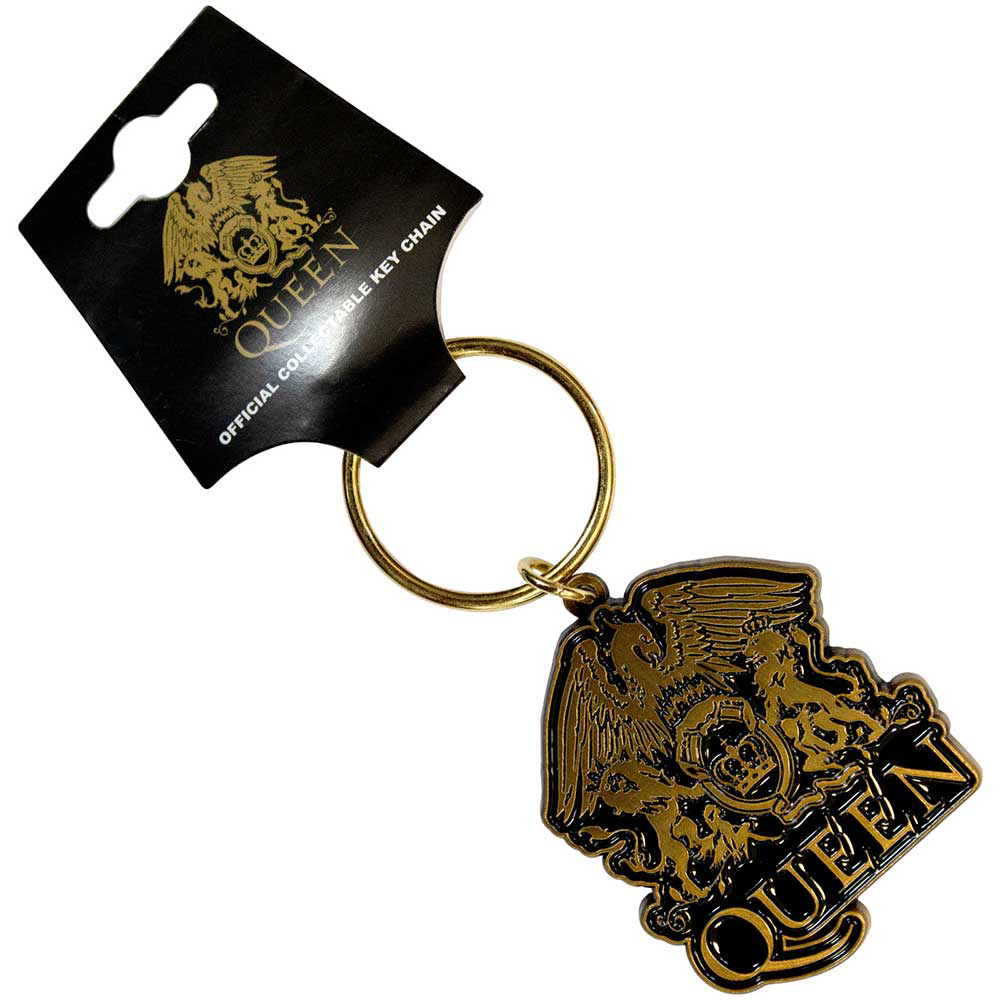 Queen Crest Logo Metal Keyring